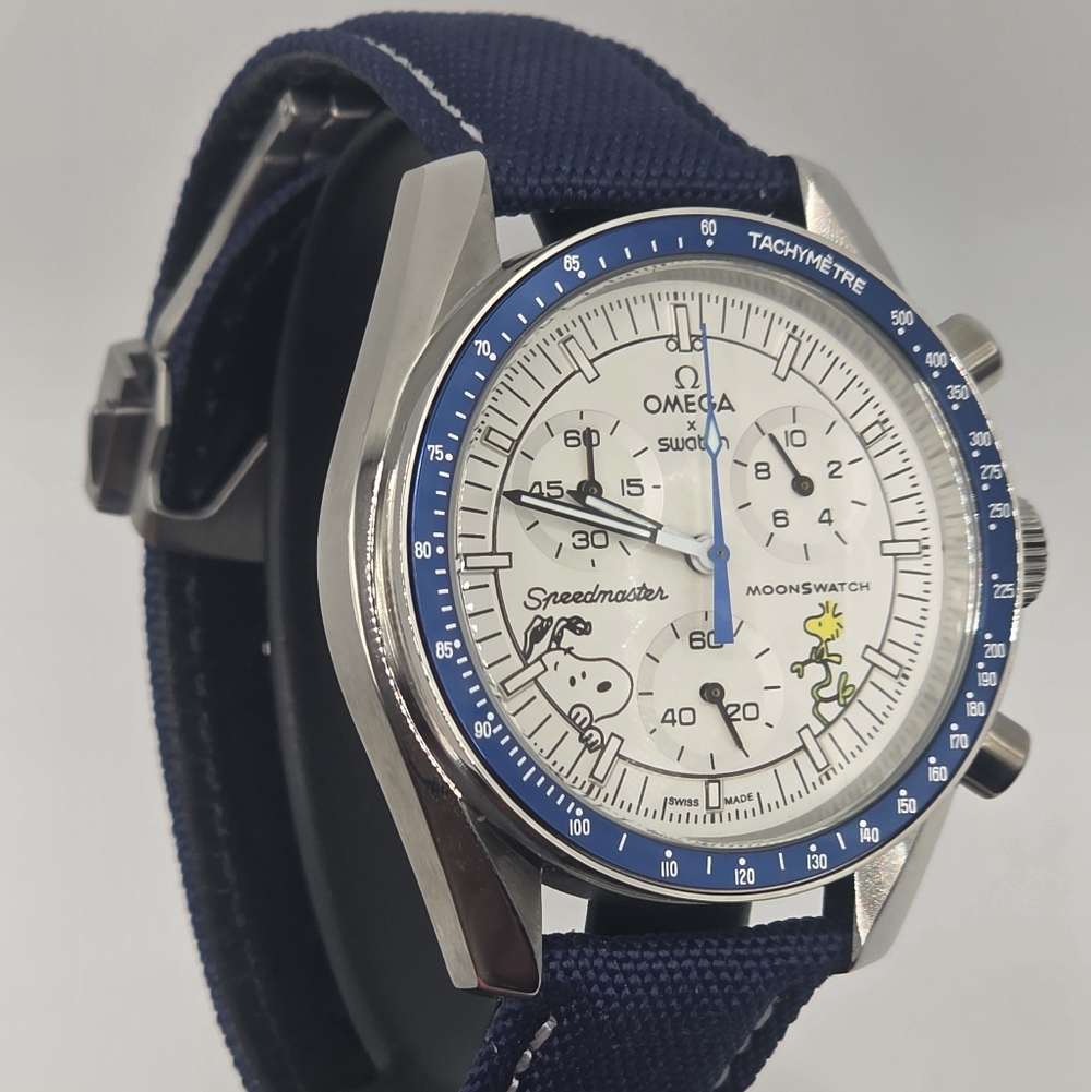 SWATCH MOONWATCH SNOOPY Speedmaster In STAINLESS STEEL - Customizable. 42mm - Picture 3 of 9